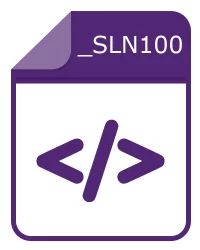 _sln100 file - Visual Studio Data